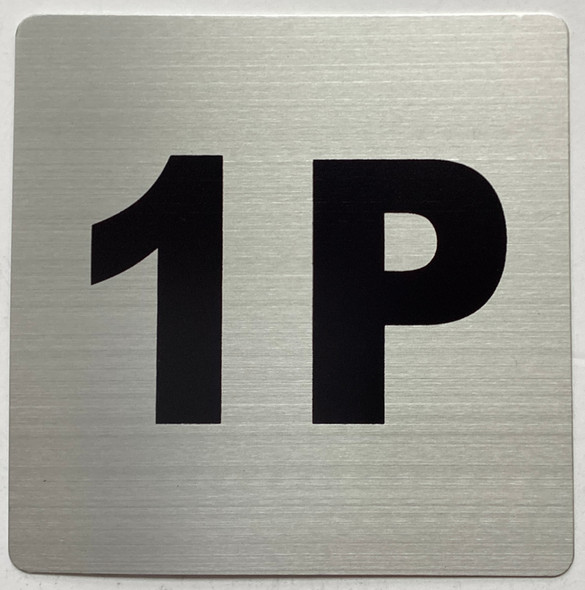 Apartment number 1P sign