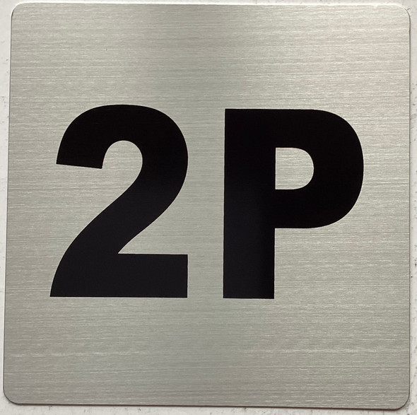 Apartment number 2P sign