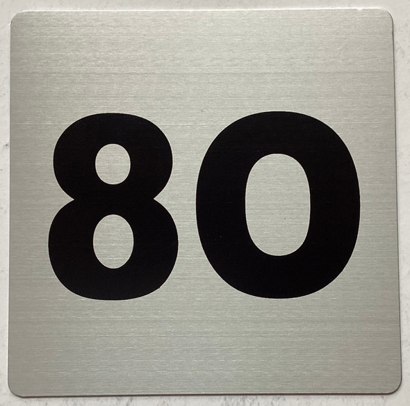 Apartment number 8O sign
