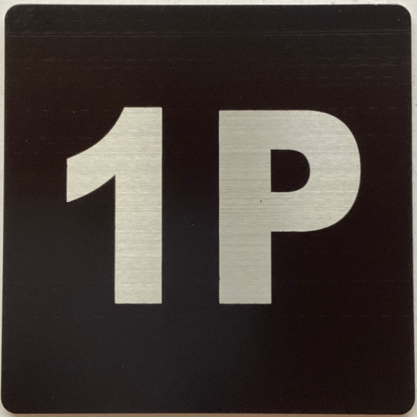 Apartment number 1P sign