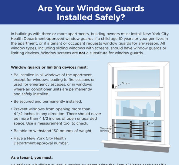 HPD NYC HOW TO INSTALL WINDOW GUARD