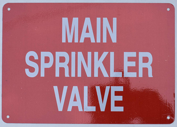 Main Sprinkler Valve SIGNAGE