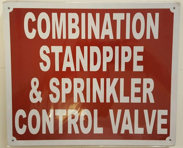 COMBINATION STANDPIPE AND SPRINKLER CONTROL VALVE SIGNAGE