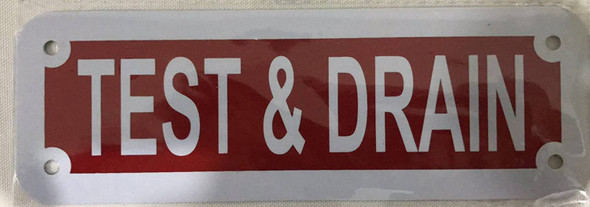 TEST & Drain Sign