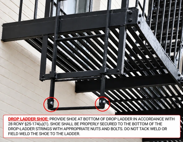 DROP LADDER SHOE FDNY NYC