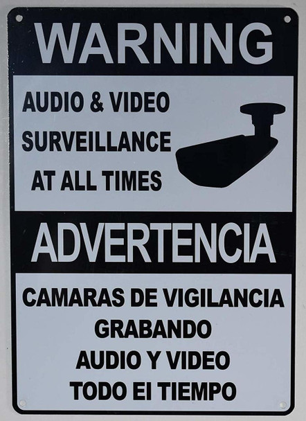 Warning Audio & Video Surveillance on Duty at All Times