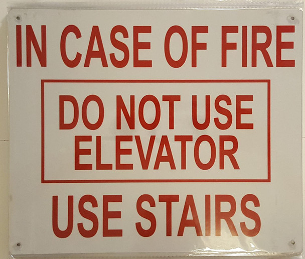 In Case Of Fire Do Not Use Elevator