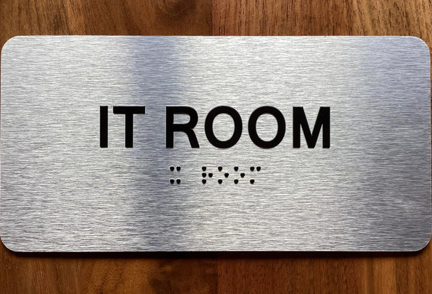 IT ROOM / INFORMATION TECHNOLOGY ROOM SIGN WITH RAISED LETTERS