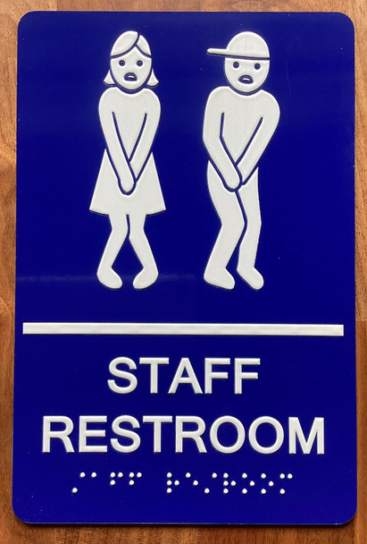 RESTROOM SIGN RAISED LETTERS
