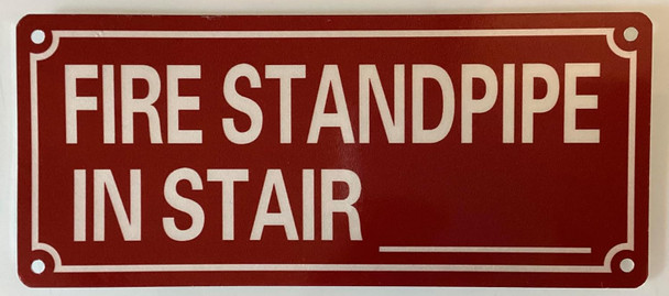 FIRE STANDPIPE IN STAIR BLANK SIGN