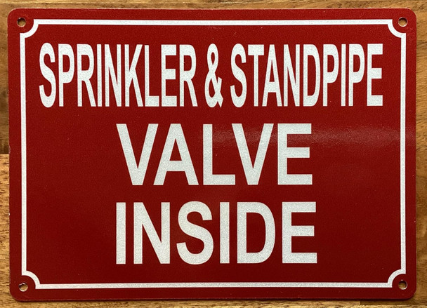 SPRINKLER & STANDPIPE VALVE INSIDE SIGN