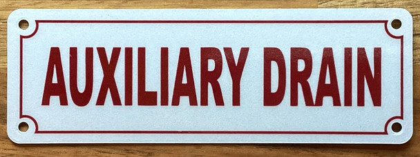 AUXILIARY DRAIN SIGN