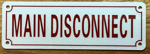 MAIN DISCONNECT SIGN