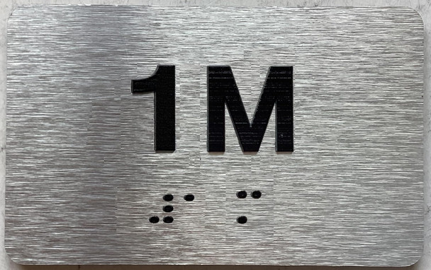 APT NUMBER 1M SIGN-UNIT NUMBER SIGN WITH RAISED LETTERS