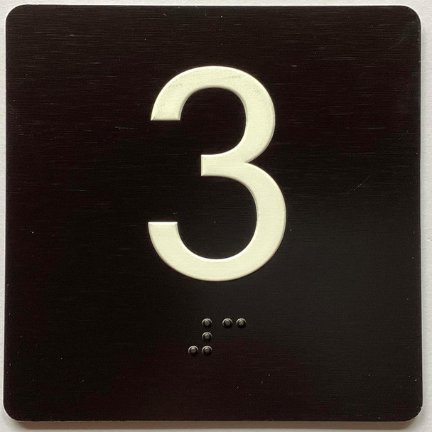 ELEVATOR FLOOR NUMBER THE LEXINGTON AVE LINE (3RD FLOOR) SIGN