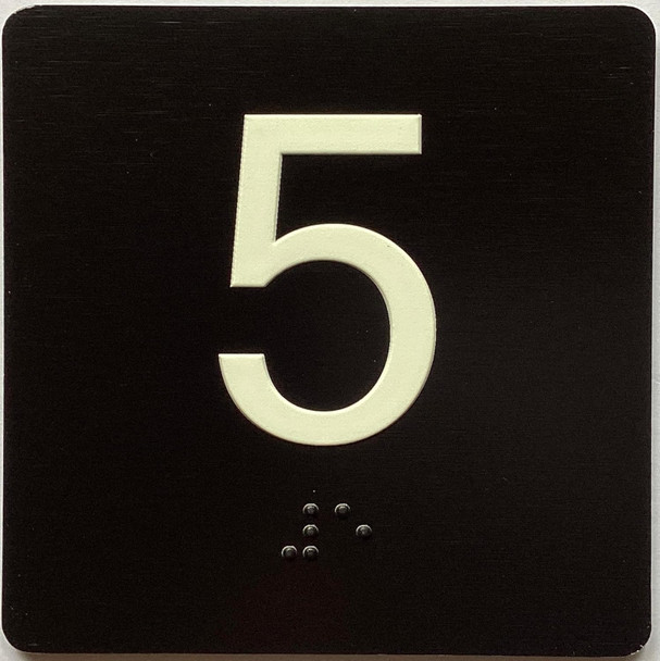 ELEVATOR FLOOR NUMBER THE LEXINGTON AVE LINE (5TH FLOOR) SIGN