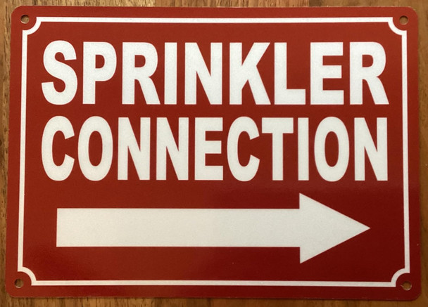SPRINKLER CONNECTION RIGHT ARROW SIGN