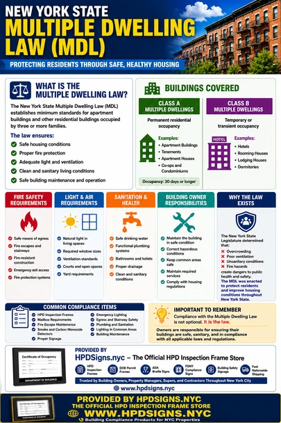 New York State Multiple Dwelling Law (MDL) Guide for Apartment Building Owners 2025v ( PDF FILE)
