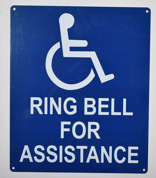 Ring Bell for Assistance ADA- -The Pour Tous Blue LINE -Tactile s