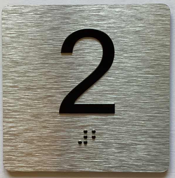 Elevator Floor Number / Elevator Jamb Plate 2 Sign
