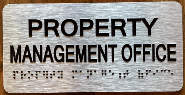 Property Management Office Sign with Raised Letters & Grade 2 Sign