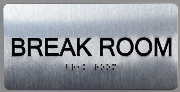 Break Room   ADA -Floor Number Tactile Touch Braille  - The Sensation line -Tactile s