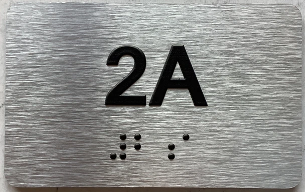 APT# 2A SILVER Sign