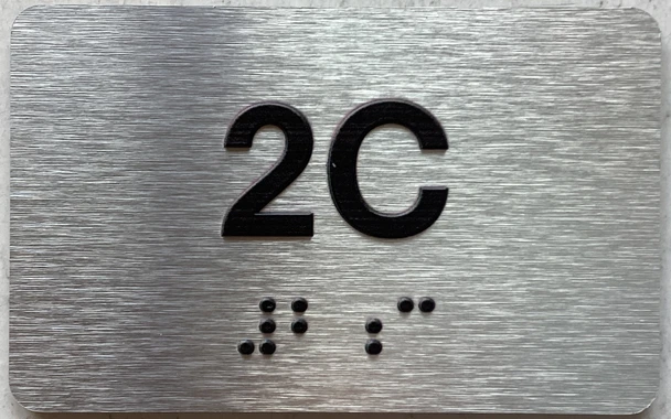 APT# 2C SILVER Sign