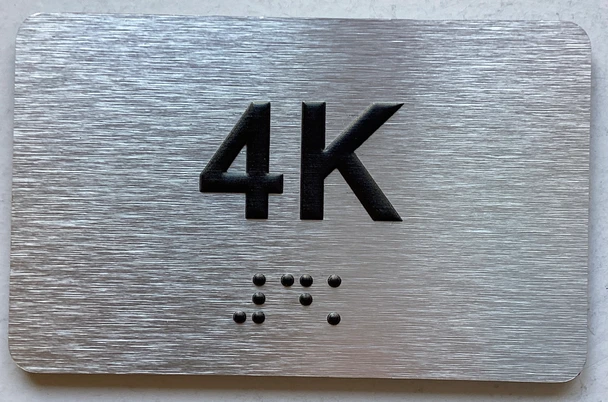 APT# 4K SILVER Sign