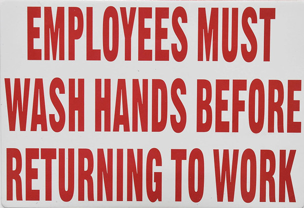 Employee Must WASH Hands Before Returning to Work