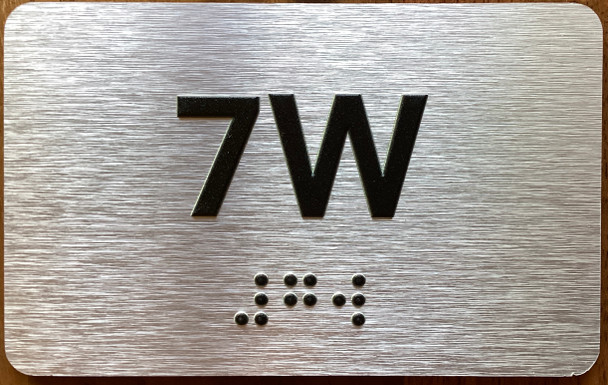 Apartment Number 7W Sign