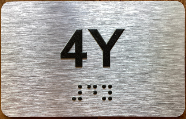 Apartment Number 4Y Sign