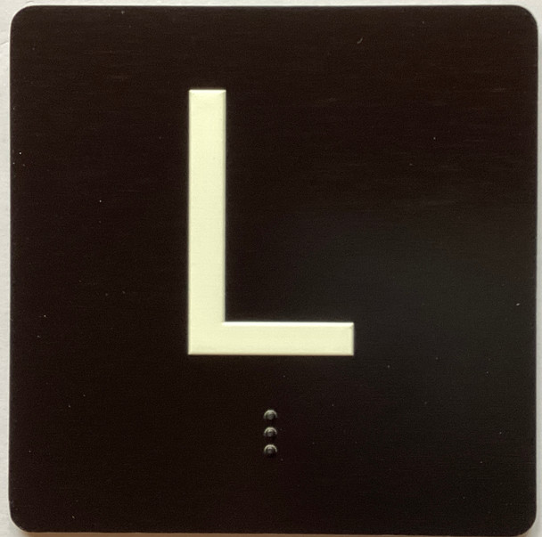L Sign with Raised Letters Sign
