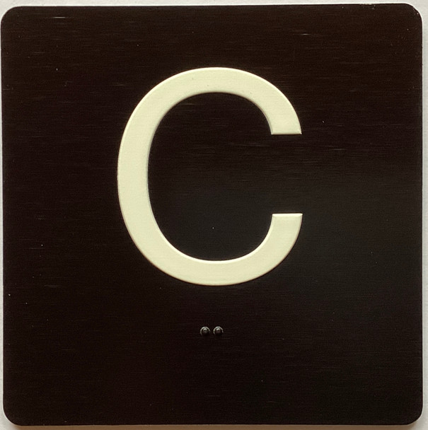 C  Sign with Raised Letters Sign