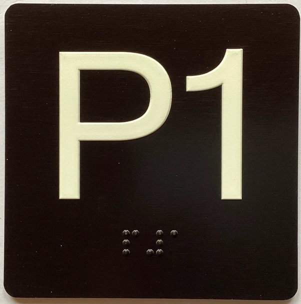 P1 Sign with Raised Letters Sign