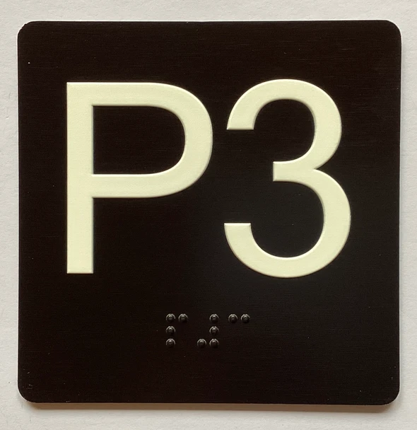 P3 Sign with Raised Letters Sign