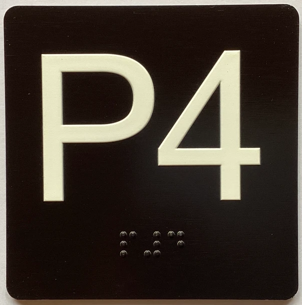 P4 Sign with Raised Letters Sign