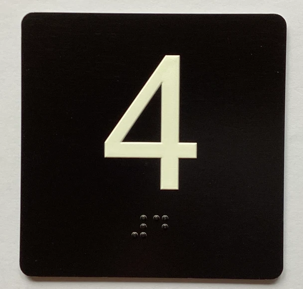 4 Sign with Raised Letters Sign