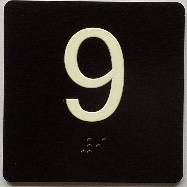 9 Sign with Raised Letters Sign