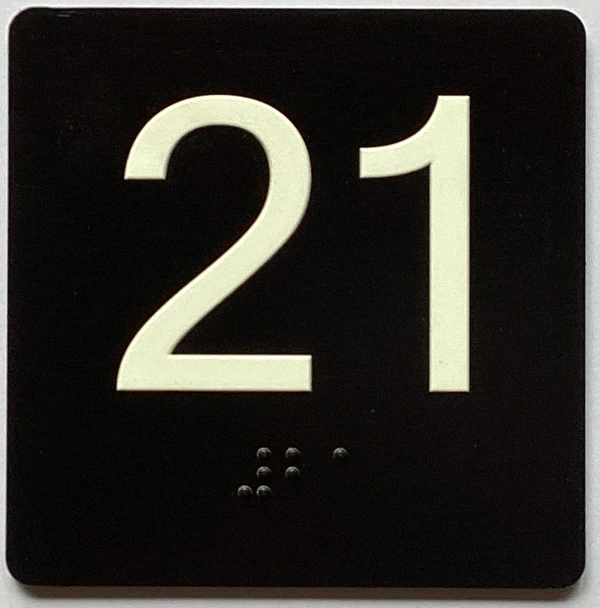 21 Sign with Raised Letters Sign