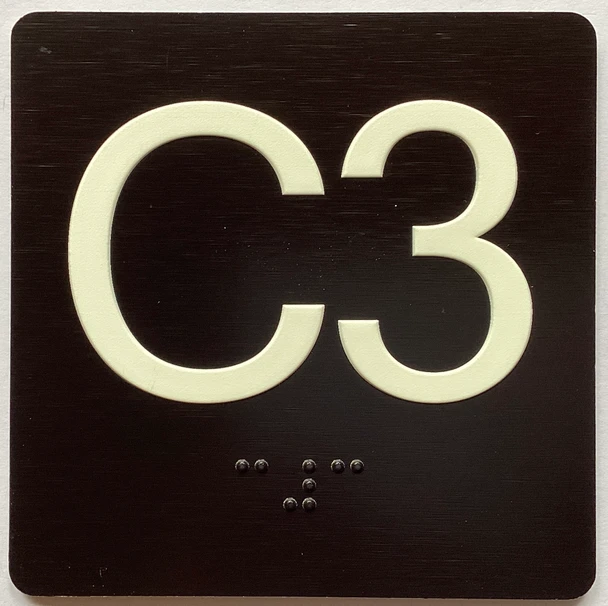 C3 Sign Elevator Jamb Plate Sign