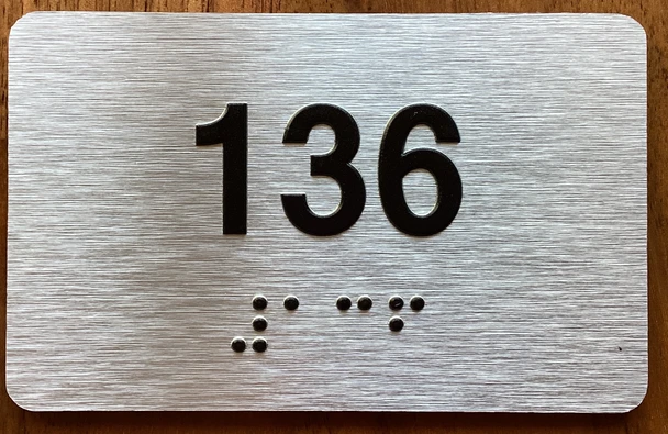 Apartment number 136 Sign