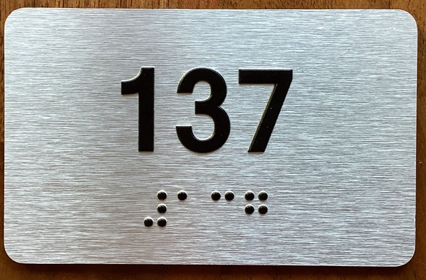 Apartment number 137 Sign