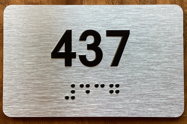 Apartment number 437 Sign