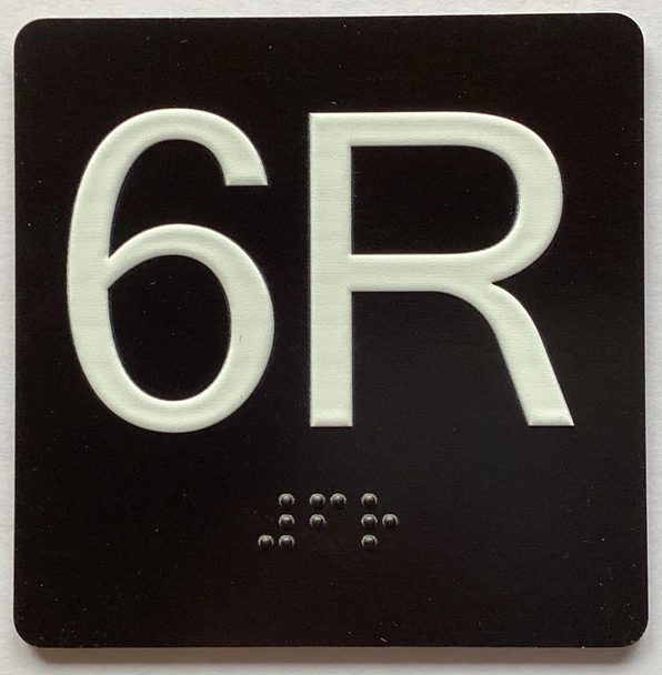 6R Elevator Jamb Plate Sign