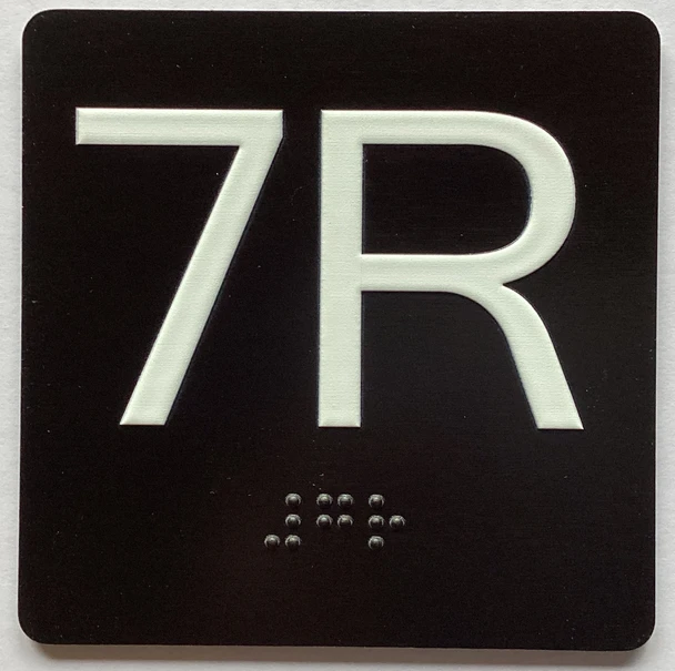 7R Elevator Jamb Plate Sign
