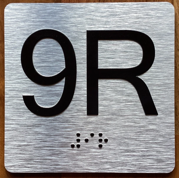 9R Elevator Jamb Plate Sign