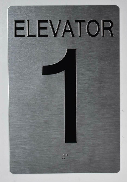Elevator 1  Silver - Tactile Touch Braille