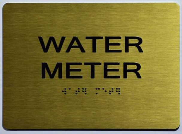 Water Meter  - Gold(Aluminium, Gold/Black) The Sensation line Ada Sign