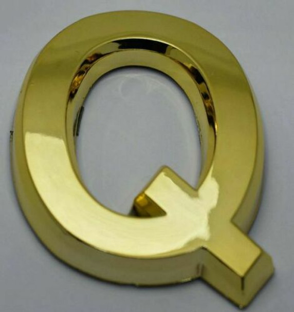 Apartment Number /Mailbox Number , Door Number . Letter Q Gold - The Maple line